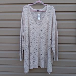 Torrid Sz 5 Tan Sweater Long Sleeves